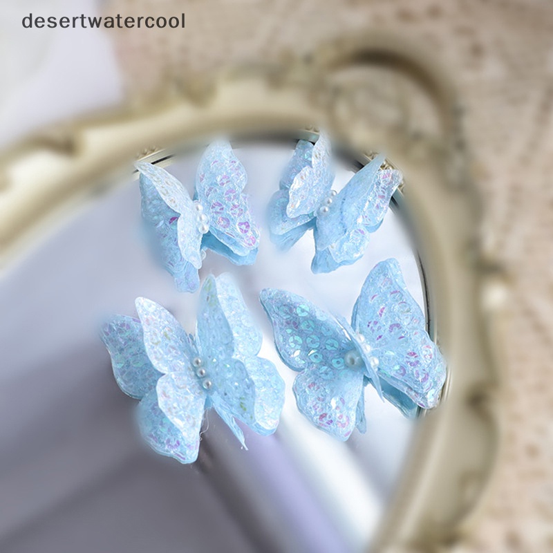 Deid 4Pcs Butterfly Cake Topper DIY Dekorasi Rumah Simulasi Kupu-Kupu Berongga Martijn