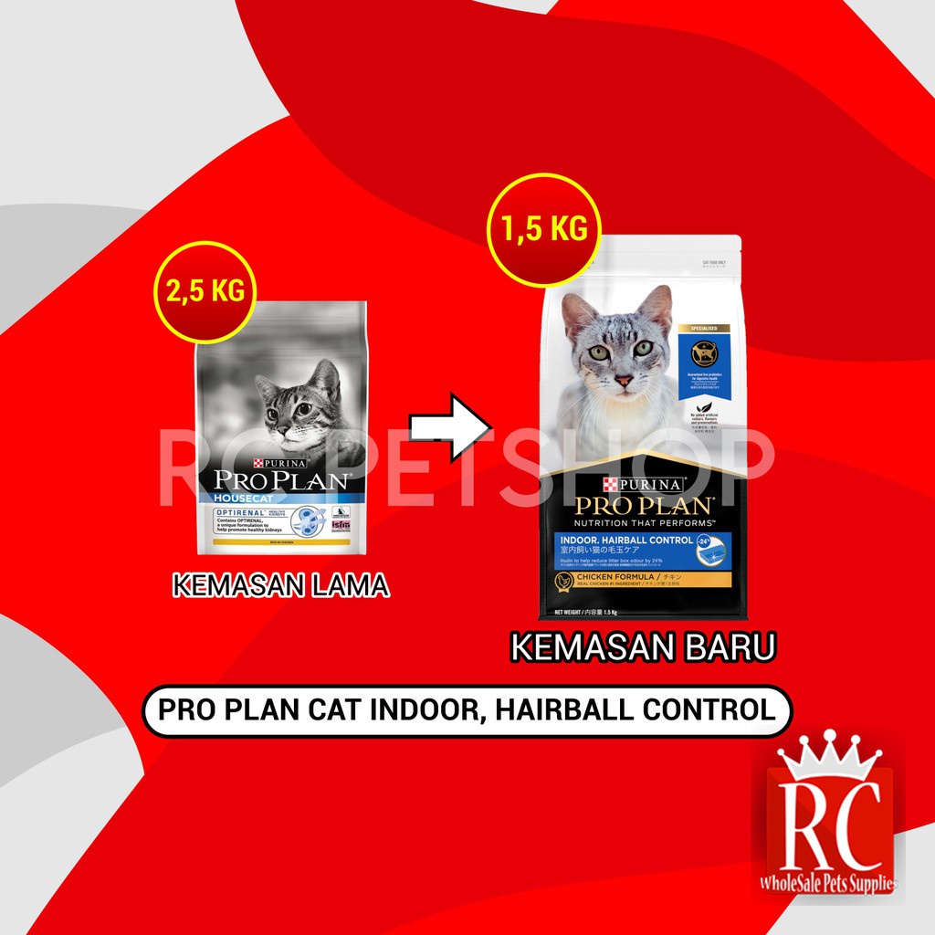 Makanan Kucing Kering Rumahan Cat Food PRO PLAN - ProPlan House Cat 2.5 Kg