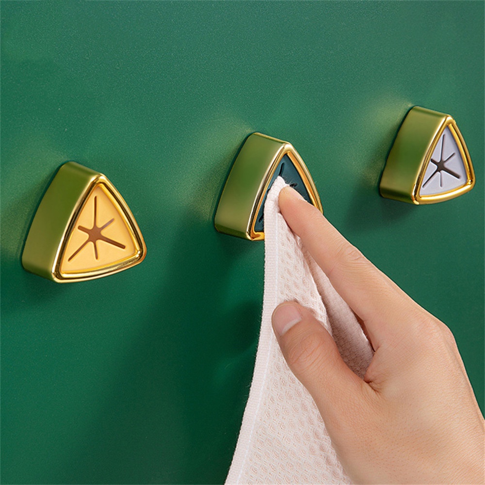 Pemegang Penyumbat Handuk Bebas Lubang, Aksesori Kamar Mandi Rak Penyimpanan Kain Cuci Kait Handuk Tahan Air Klip Serbet Lap Berperekat