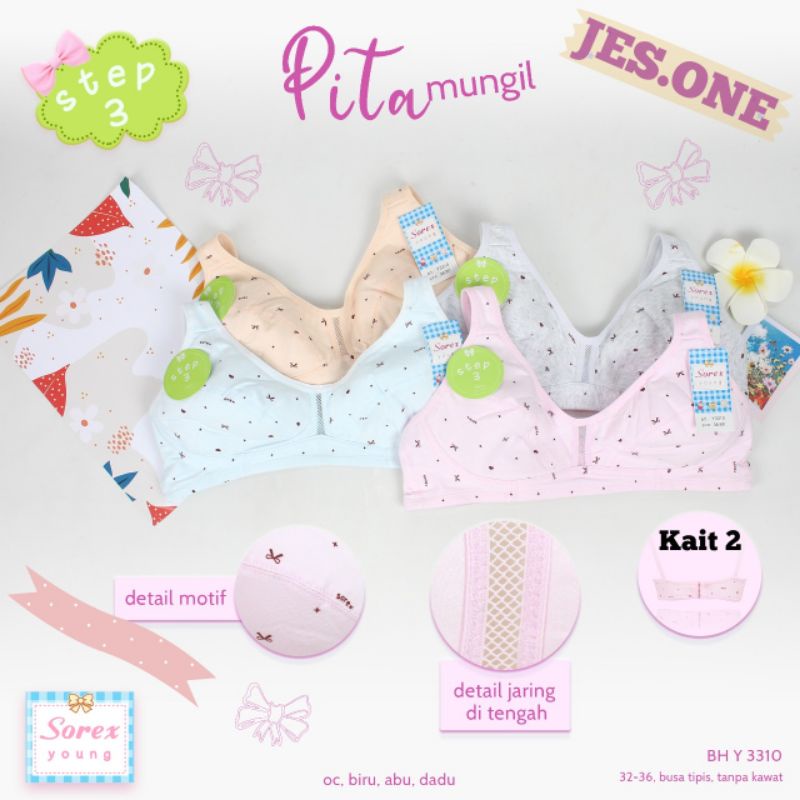 ini toko ts . sultan - sultan offcial .yaow | Sorex 3310 3311 BH Bra Remaja ABG Miniset Young Step 3