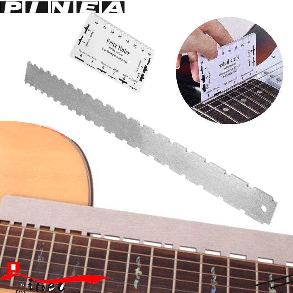 Pineapple Guitar Neck Gauge Acoustic Aksesoris Gitar Elektrik Tepi Lurus Dengan String Action Ruler