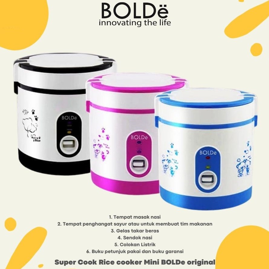 Super Cook Bolde Original Rice Cooker Mini Bolde Magic Com Bolde