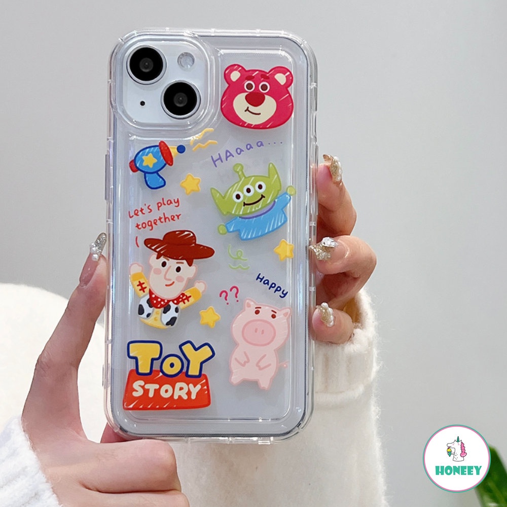 IPHONE Case Karakter Toy Story Kartun Untuk Iphone13 12 11 Pro Max 14 Pro Max Plus X XR Xs6 7 8 Plus G Soft Clear Back Cover