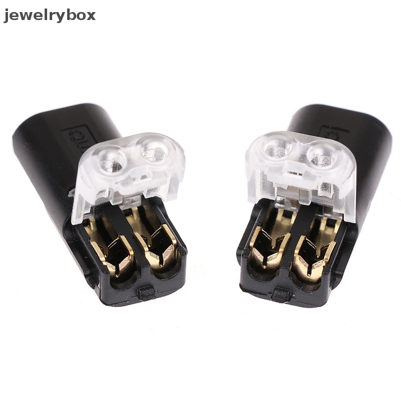 [jewelrybox] 10pcs 2pin Pluggable Spring Scotch Lock Wire Connector Untuk 18-24AWG Konektor Butik