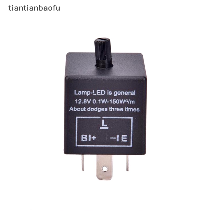 [tiantianbaofu] 12v 3-Pin LED Adjustable Car Flasher Flash Relay Untuk Lampu Sein CF13 Butik