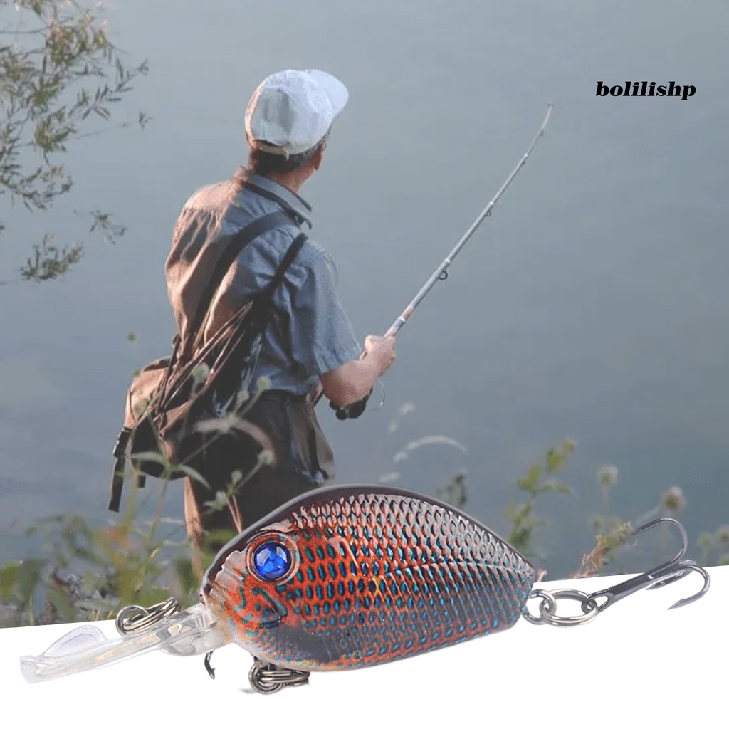 Bo-6cm/6.5g Umpan Pancing 3D Simulasi Fisheye Tajam Kait Warna Kaya Compact Bright Color Fishing Instalasi Mudah Treble Hook Memancing Umpan Untuk Memancing Luar Ruangan