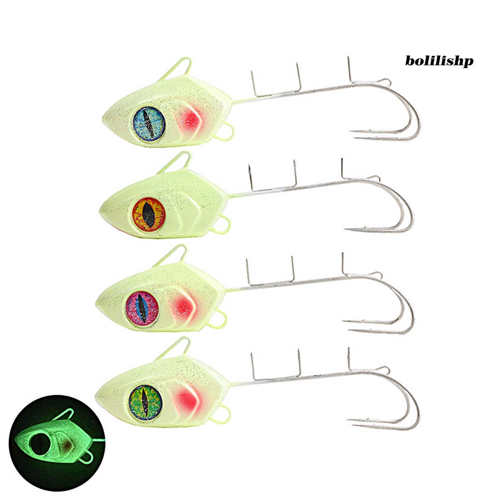 Bo-17cm/500g Kepala Ikan Kait Desain Bercahaya Ujung Kait Tajam Tahan Lama Kekuatan Tinggi 3D Simulasi Fisheye Memancing Compact Jig Head Fishing Hook Untuk Memancing Tanah