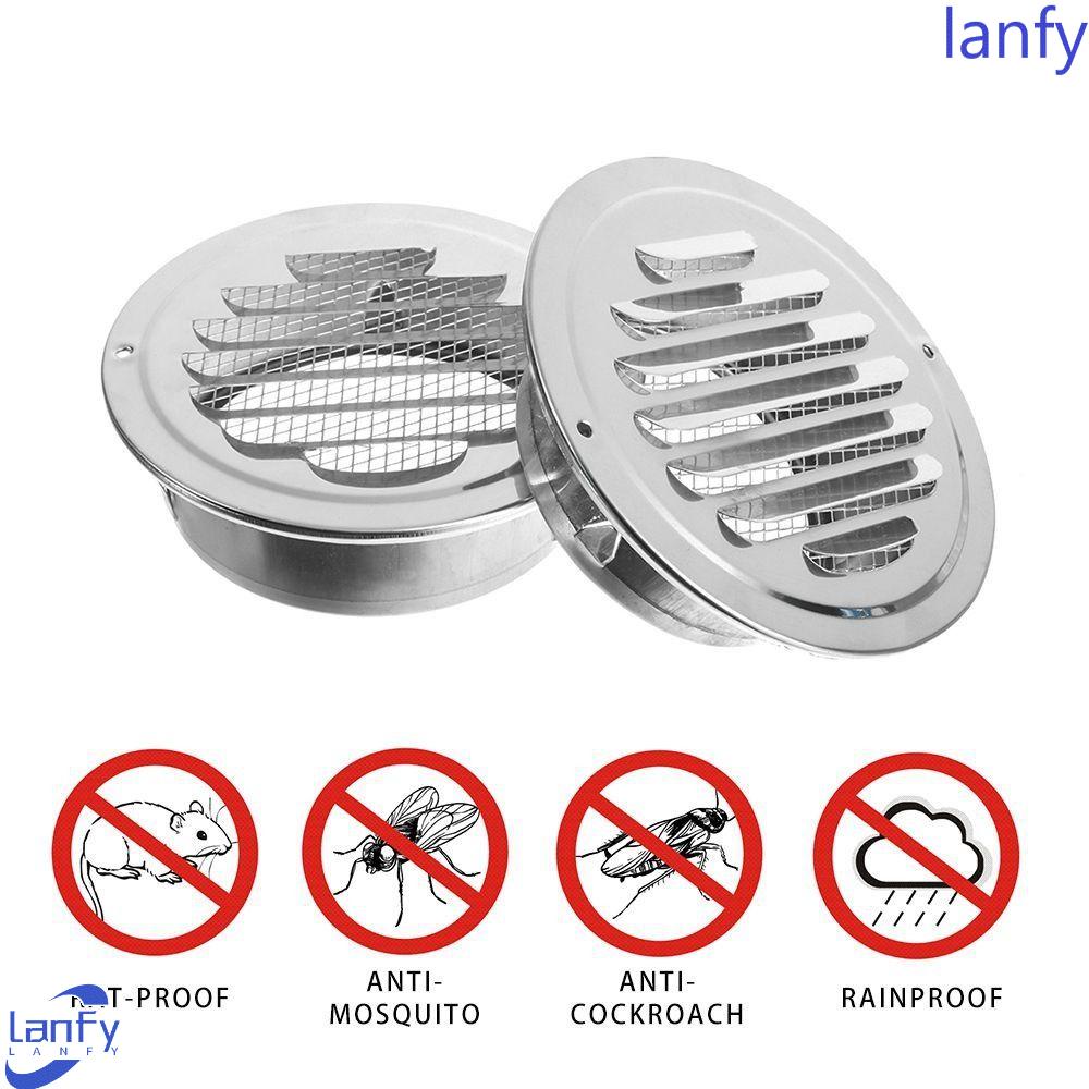 Lanfy Kisi Ventilasi Dinding Luar Bulat Anti Tikus Mencegah Hama Sirkulasi Udara Ducting Ventilating Round Ducting