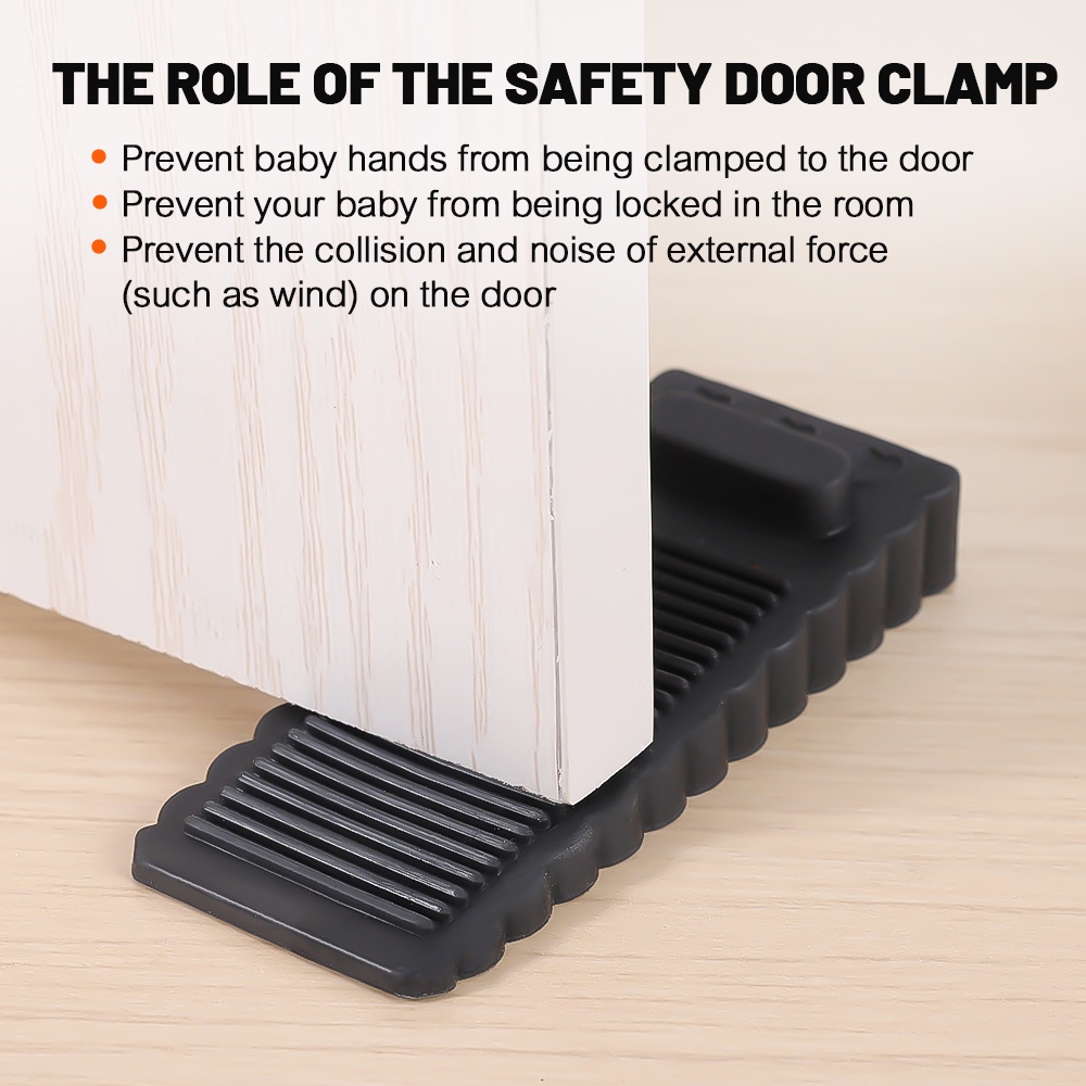 Karet Lembut Sederhana Pengganjal Pintu Multicolor Stackable Door Wedge Stop Tahan Lama Slip-Tahan Celah Pintu Plug Rumah Kantor Door Buttom Block Wall Protection Anak Safety