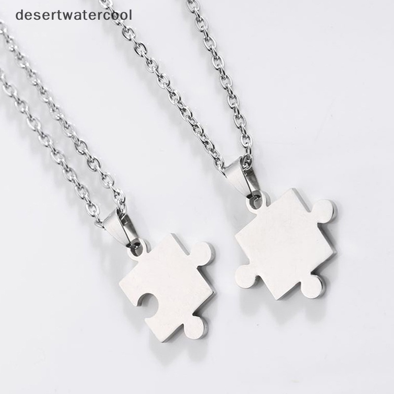 Deid 1pasang Kalung Liontin Puzzle Pasangan Kekasih Untuk Wanita Pria New Martijn