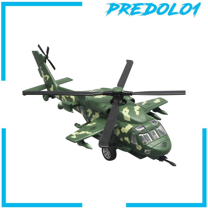 [Predolo1] Mainan Diecast Pesawat Bertenaga Helikopter Frication Dengan Lampu Dan Suara Hadiah