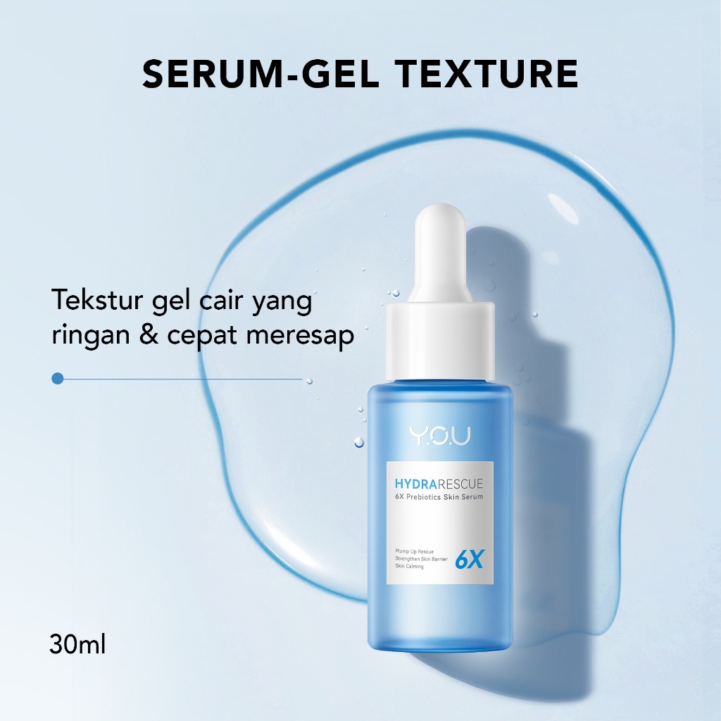 ★ BB ★ Y.O.U HydraRescue 6X Prebiotics Skin Serum 30ml | Hyaluronic Acid for Hydrating | YOU