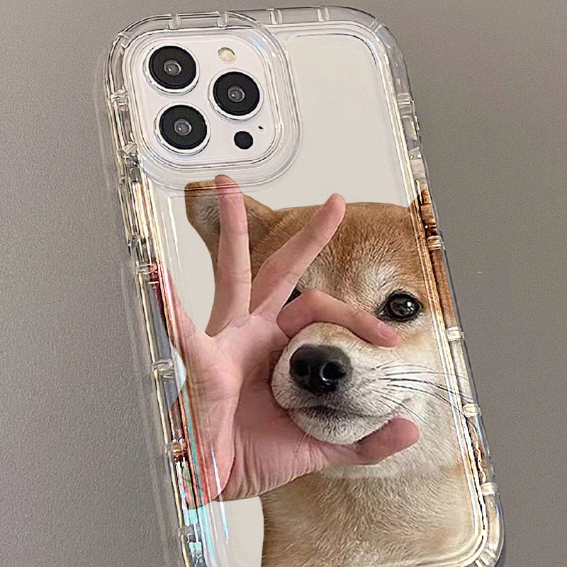 Cute Lovely Dog Case Kompatibel Untuk Iphone 7plus 8plus 6plus 11 14 13 12 Pro MAX XR X XS MAX SE Airbag Shockproof Cover