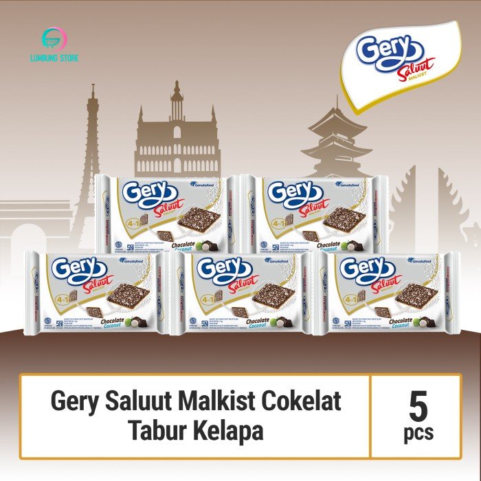 

Gery Saluut Malkist Coklat Tabur Kelapa - Biskuit