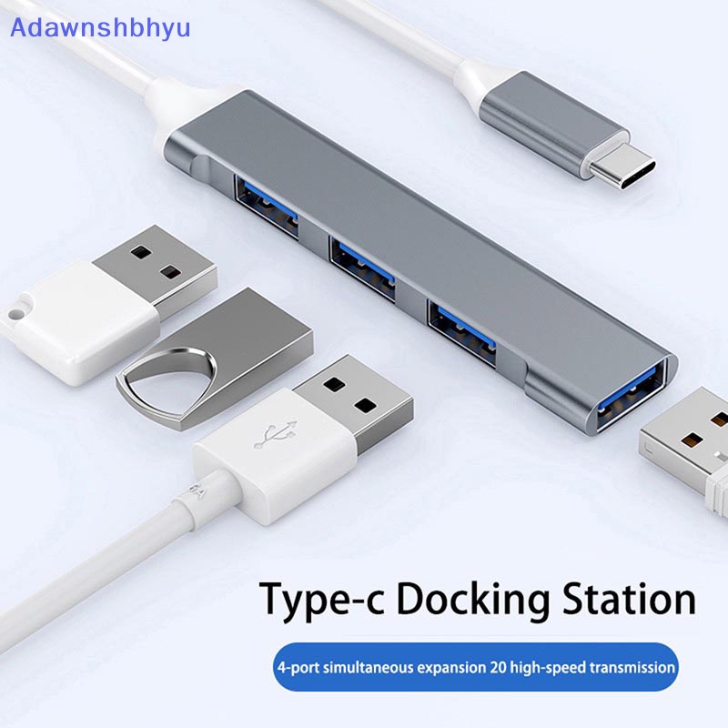 Adhyu USB C HUB 3.0 Tipe C 3.1 4port Multi Splitter Adapter OTG Untuk PC Komputer ID