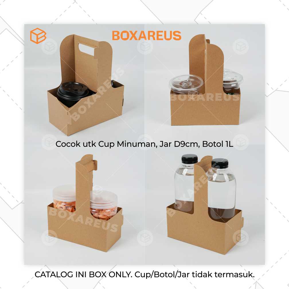 Cup Holder Kopi Box Takeaway Botol Almond Kale Packaging Jar Toples | FP Coffee