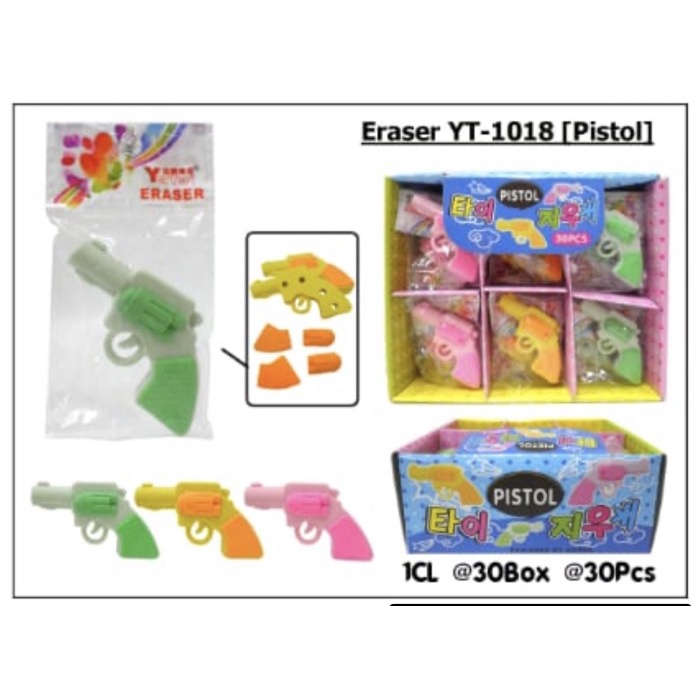 

penghapus pensil bentuk pistol isi 30 -Zilong