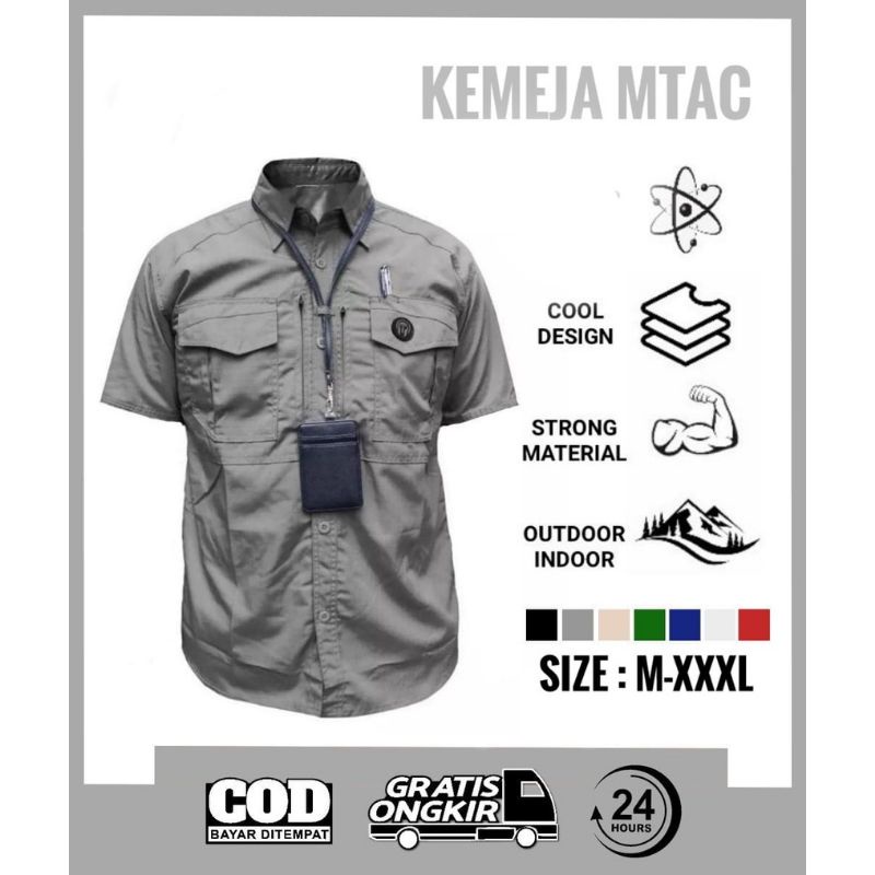 Kemeja M Tac lengan Pendek/Baju RESKRIM Tangan Pendek/Kemeja M-Tac Terbaru/Kemeja Lapangan