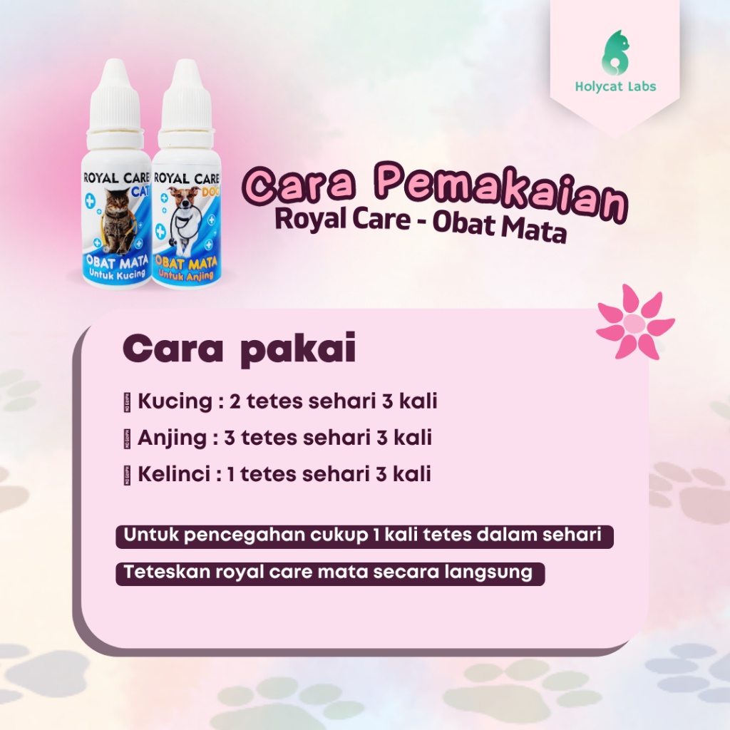 Obat Mata tetes Kucing Royal Care Cat 10 ML Ampuh Mengobati Iritasi Mata