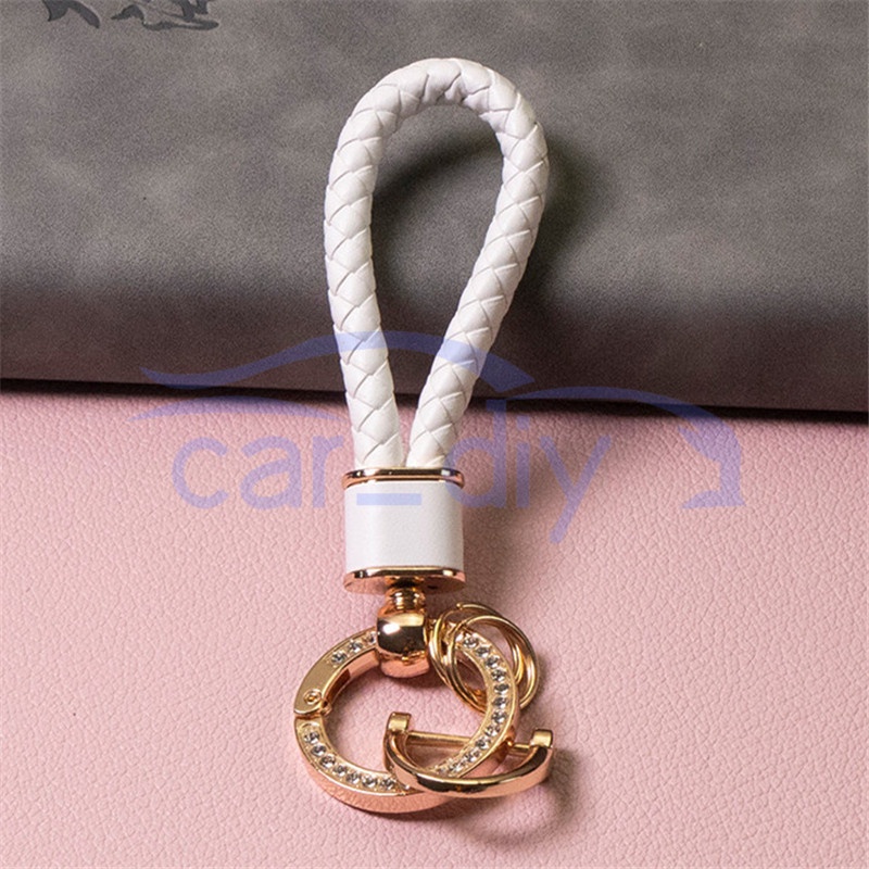 Gantungan Kunci Kemewahan Liontin Logam Lanyard Berwarna-warni Untuk Mobil Sepeda Motor Remote Key Bag Dekorasi Hadiah Elegan Gift Keychain