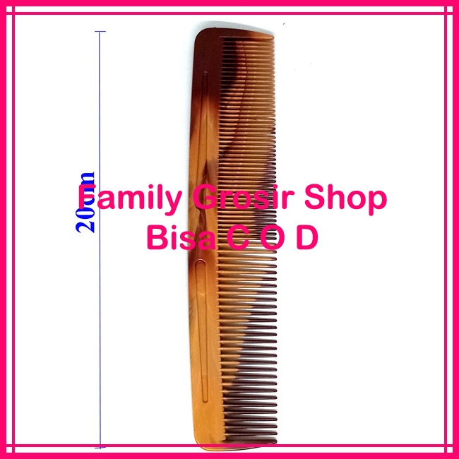 Beauty Comb Sisir Rambut Twin Lurus 20cm Coklat - Kombinasi Cantik untuk Rambut Indahmu