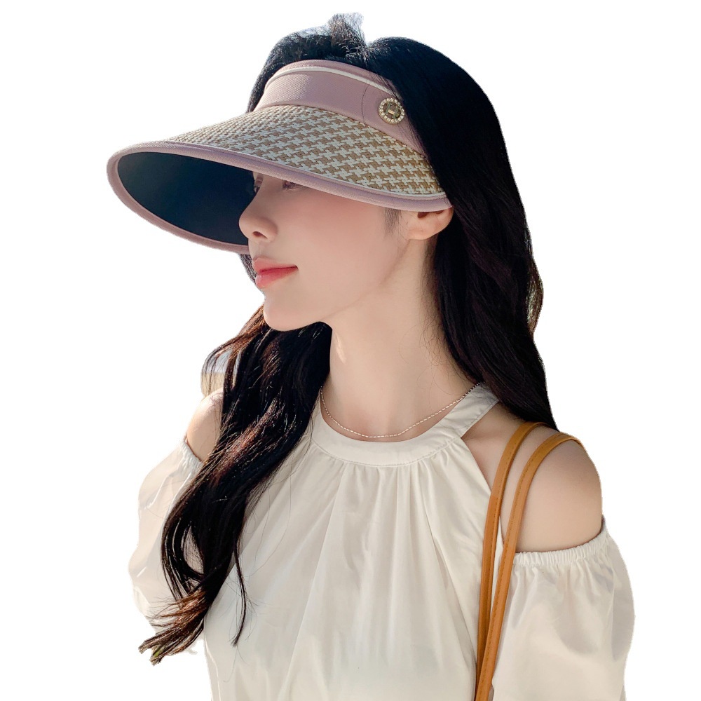 Travel shading, Pelindung Matahari, Berongga Atas Jerami Anyaman outdoor Topi Pantai eave Besar