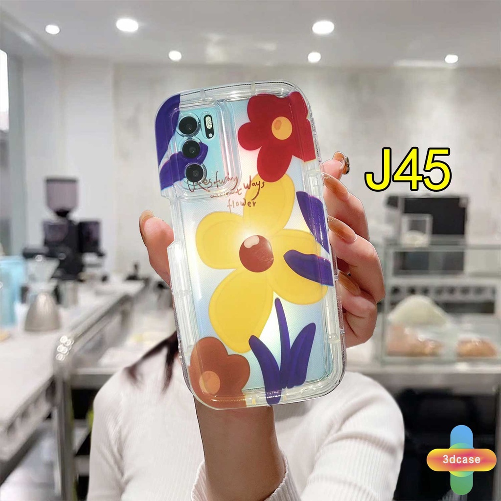 Casing OPPO A57 A57S A57E A55 A7 A5 A9 A17 A17K A31 A53 A33 2020 A15 A54 A5S A3S A76 A96 A16 A95 A77S A12 A12S A1K A16E A16K A54S Reno 7 7Z 8Z 5 4 6 8 5F 5K 4F 4 5 06 Lite A74 A15S A52 A11K A92 A35 A36 A11 Colorful Flowers Camera Lens Protection Soap Case