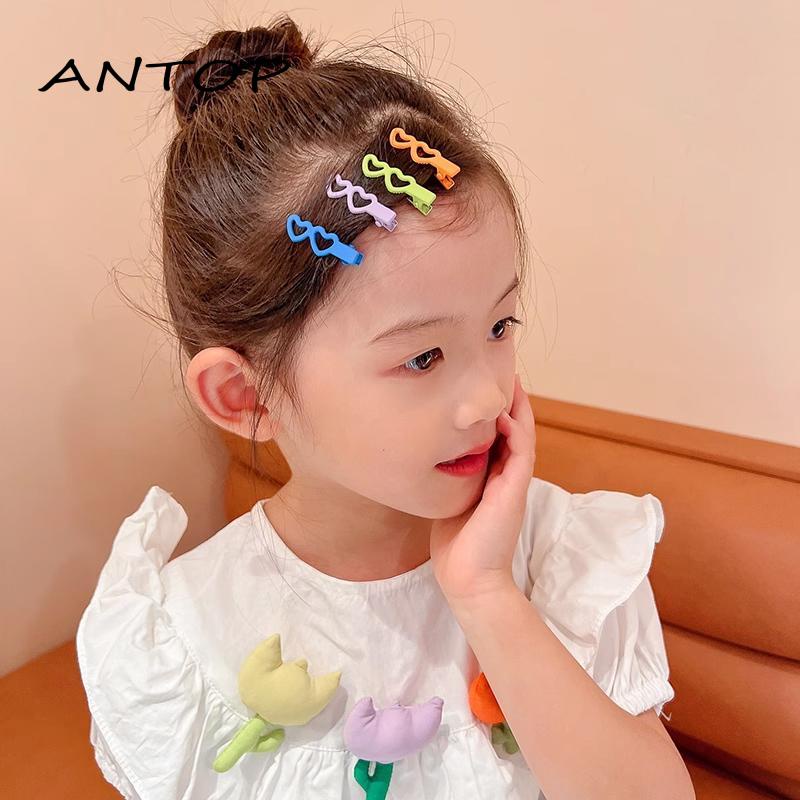 [antop] Jepit Rambut Bentuk Hati Manis Anak Tidak Sakit Rambut Lucu Hair Clip Girl Side Bangs Clip