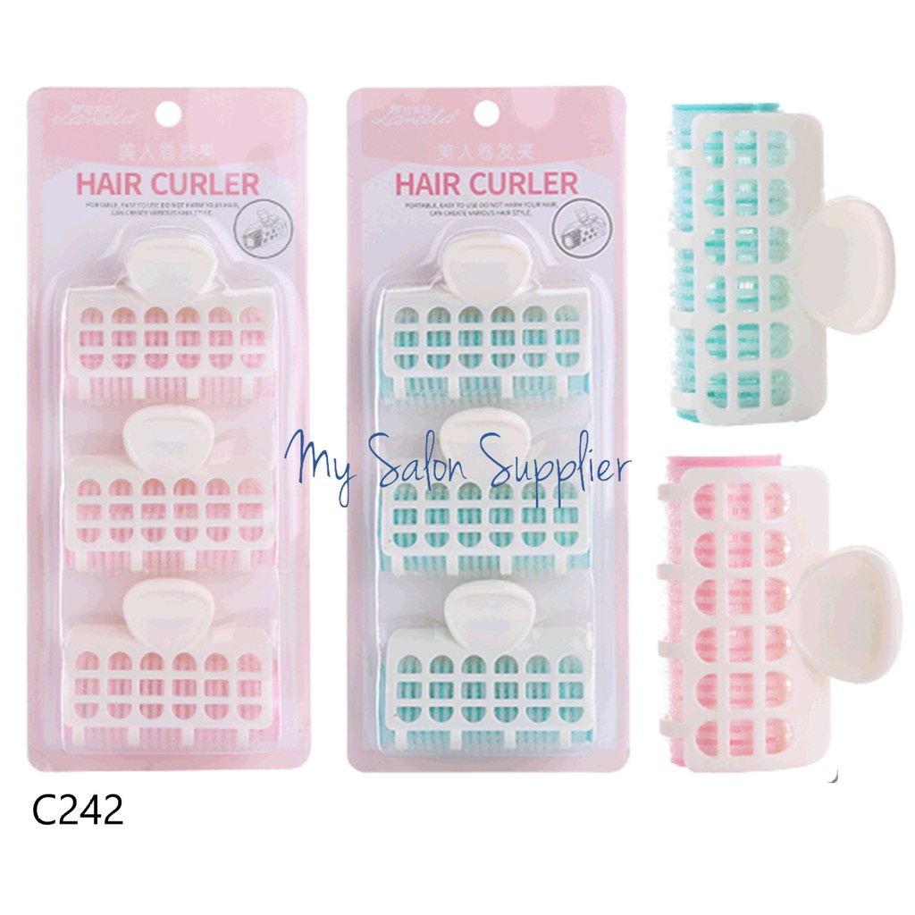 Roll Poni / Rambut Tempel 2.5cm + Tutup isi 3 Lameila C242