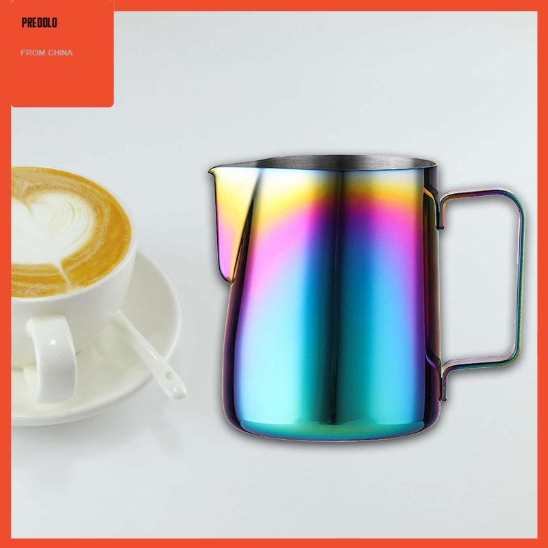 [Predolo] Coffee Milk Frothing Jug, Stainless Steel, Pitcher Kukus Espresso Untuk Cafe, Cappucino