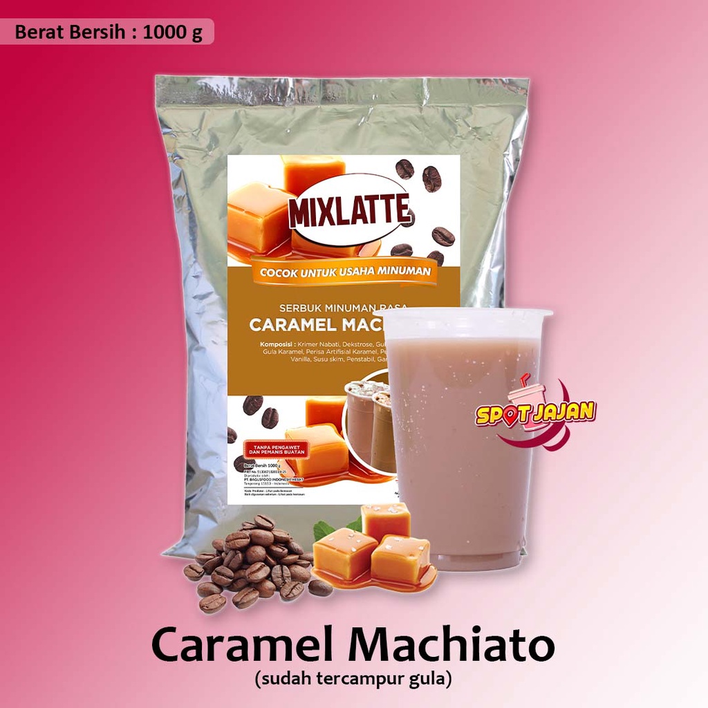 

MIXLATTE Caramel Machiato 1 kg Bubuk Minuman Dengan Gula / Serbuk Instan Rasa Karamel