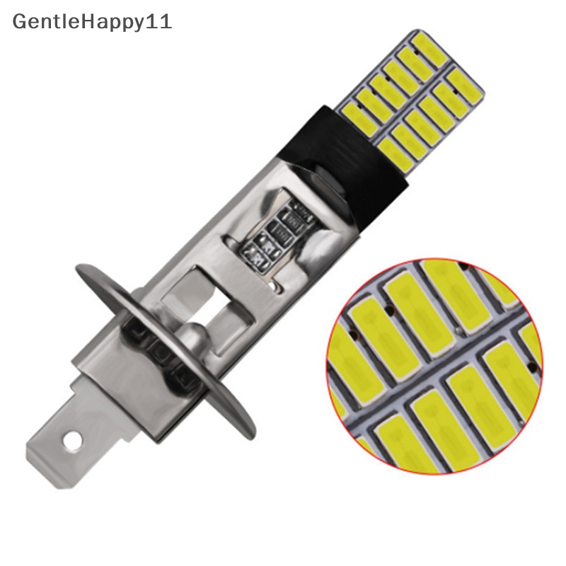 Gentlehappy 2PCS H3 H1 Bohlam LED Untuk Lampu Kabut 24 SMD Putih 12V LED Fog Light Running Lamp id