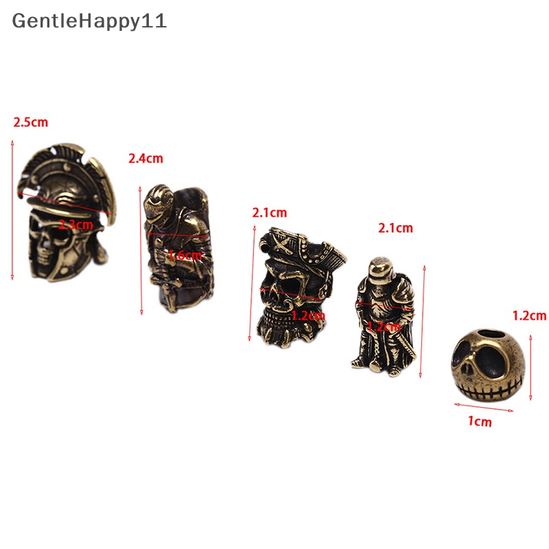 Gentlehappy 1pc Manik-Manik Kuningan Manik Tali Payung Outdoor Vintage Paracord Beads id