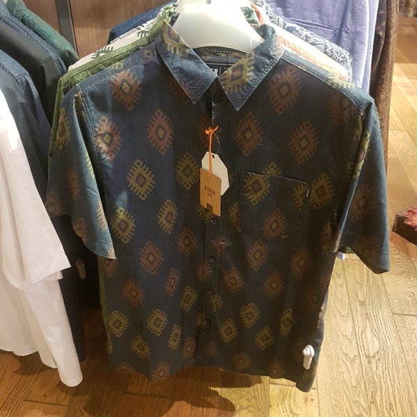 EIGER 1989 KEMEJA BATIK PRIA LENGAN PENDEK MARAMBA 2.0 - NAVY
