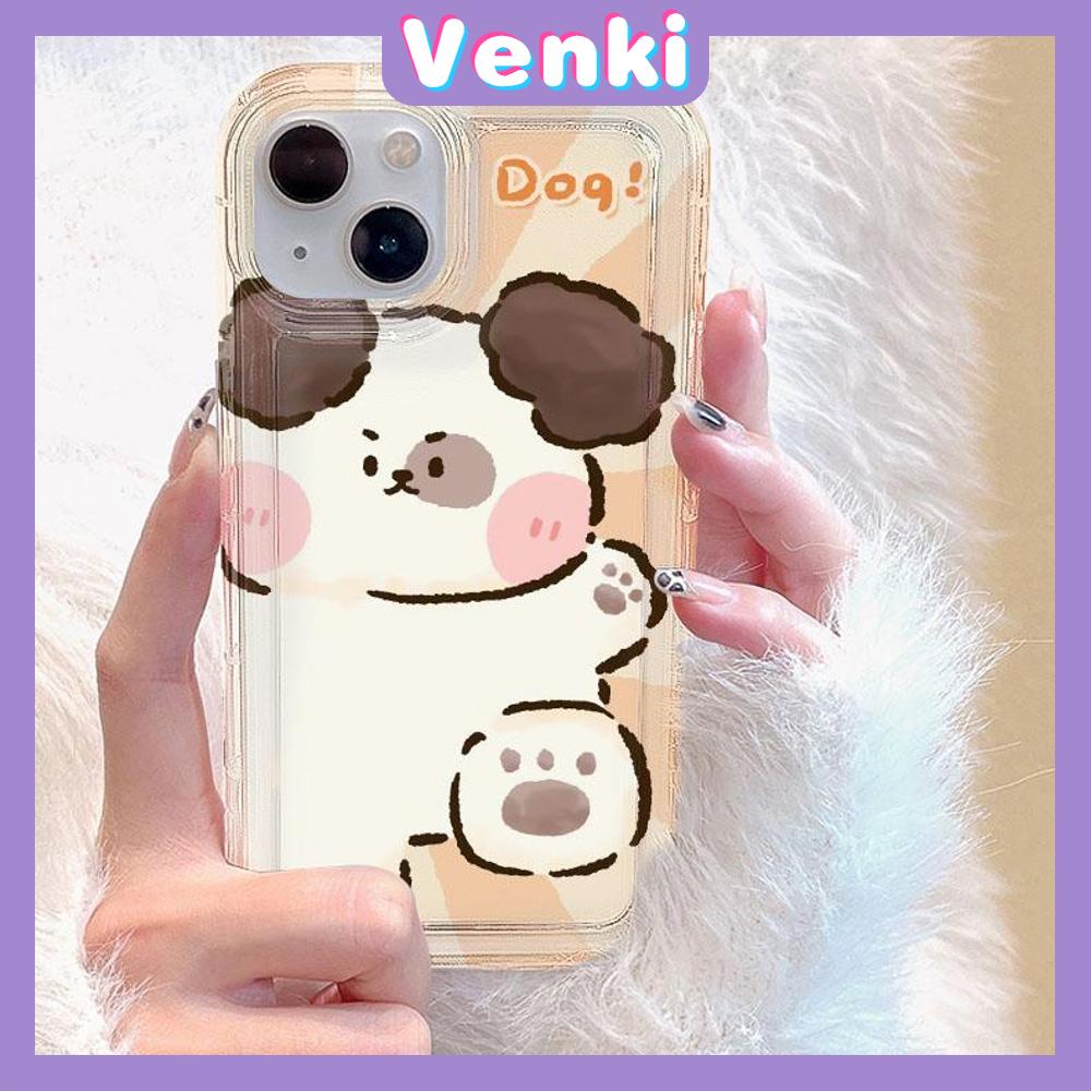 VENKI - For iPhone 11 Case Clear Phone Case TPU Soft Case Airbag Shockproof Protection Camera Cute Kitten Puppy Compatible with iPhone 14 13 Pro Max iPhone 12 Pro Max XR XS  8Plus