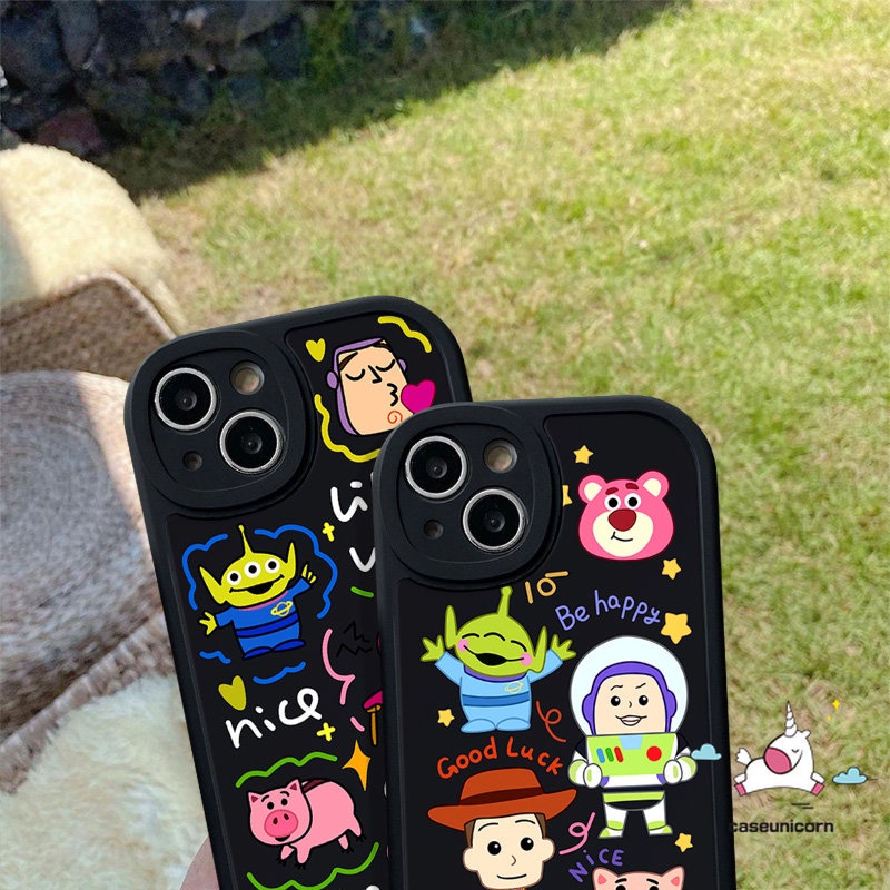 Kartun Toy Story Strawberry Bear Case Redmi Note11 9Pro 10Pro 9s 9 8 10 10s 11 Pro+11s 8 Redmi 12C A1 10C 9 10A 9C 10 9T 9A Mi 11T 12 POCO M3 F4 X3 NFC Pro Lucu Soft Cover Alien