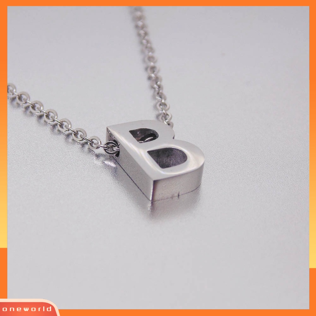 [ONE] Kalung Wanita Bentuk Huruf Unisex Liontin Pria Bahan Alloy Halus Untuk Hadiah
