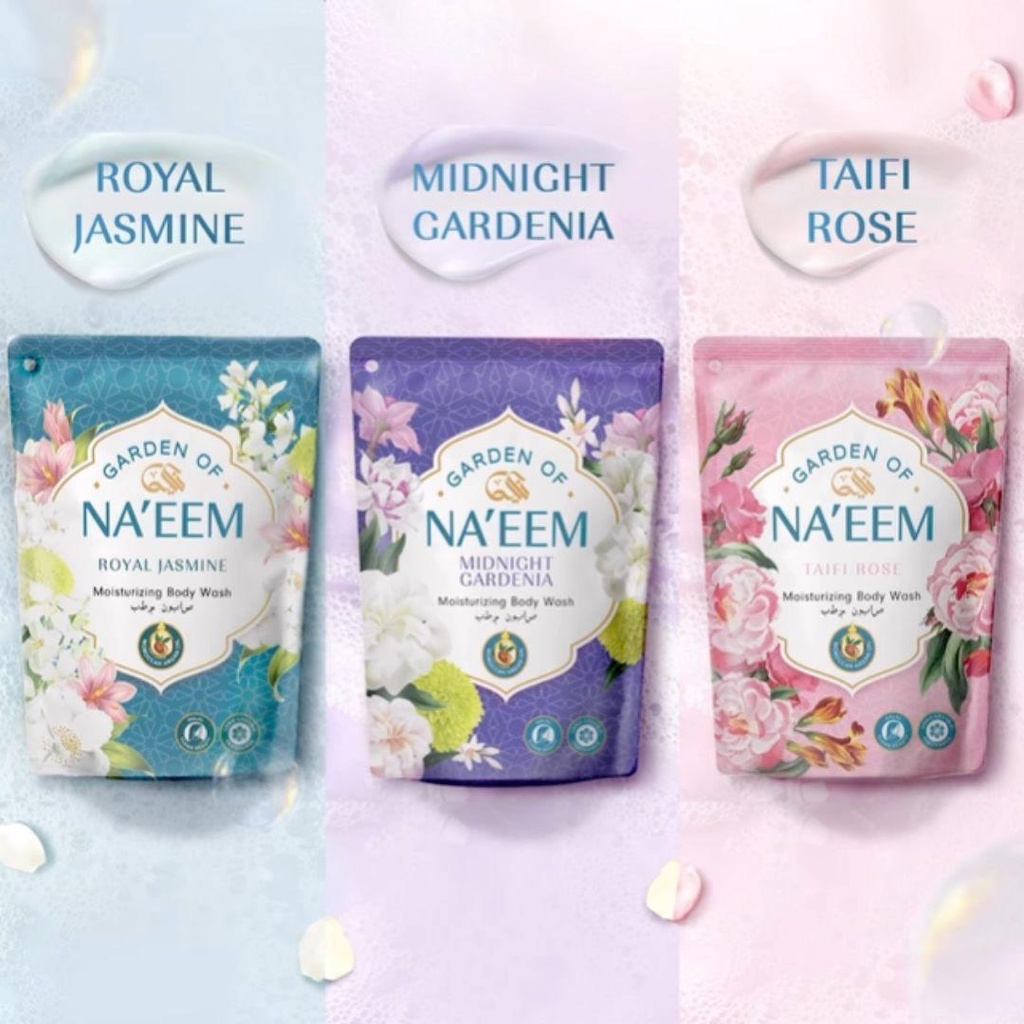 ★ BB ★ Garden Of Na'eem Body Cleanser - Sabun Cair Royal Jasmine - Taifi Rose - Midnight Gardenia | Naeem