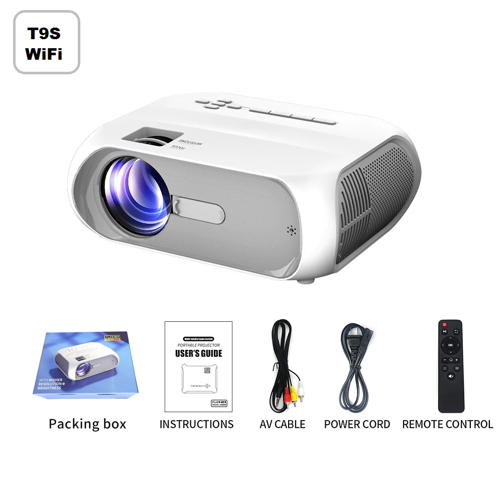 AKN88 - UNIC T9S SAME SCREEN WIFI Version - Full HD Projector 200 ANSI Lumens