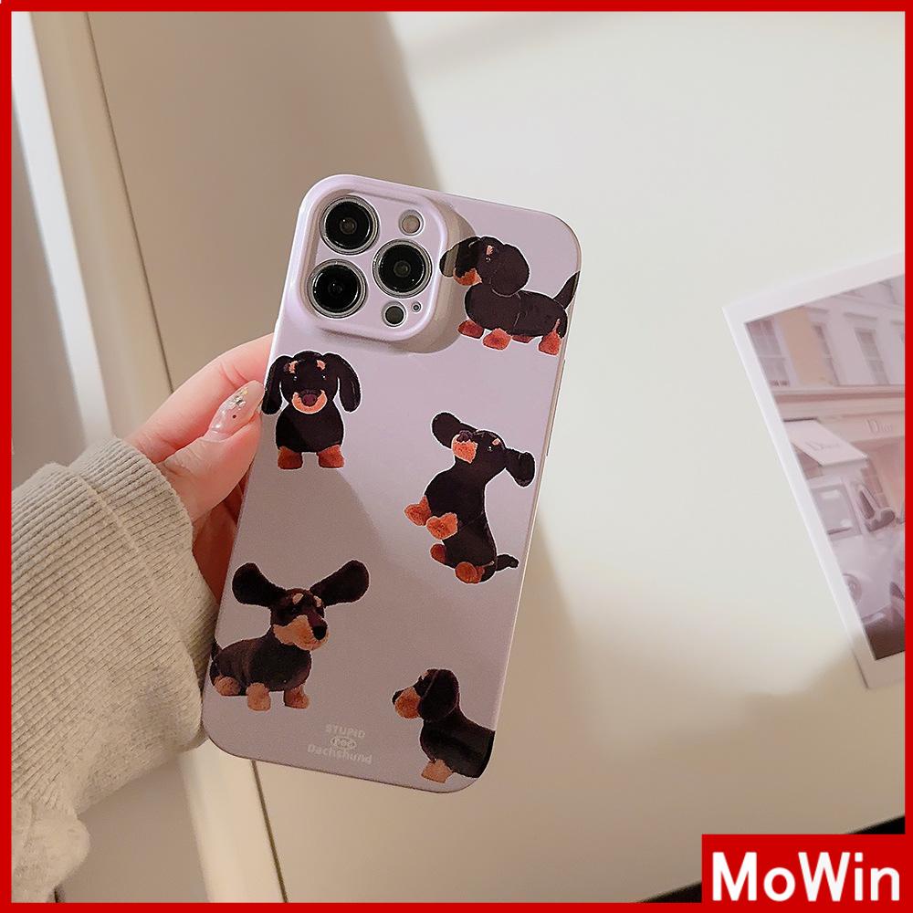 Case iPhone 14 Pro Max iPhone Case Cream Glossy Soft Case TPU Tahan Guncangan Kamera Case Pelindung Anjing Hitam Lucu Kompatibel dengan iPhone 13 Pro Max 12 Pro Max 11 Xr X Max 7Plus 8Plus