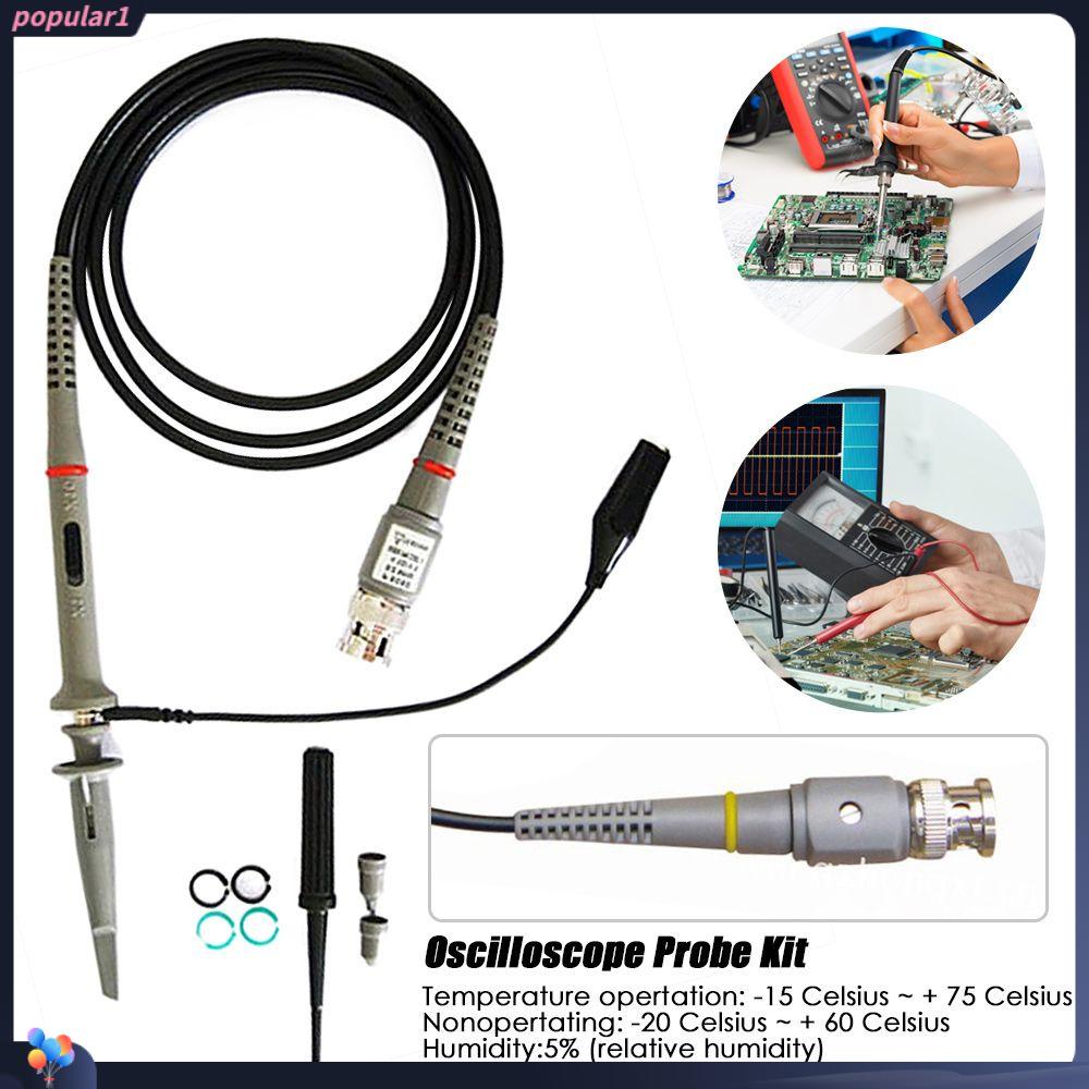 Populer Osiloskop Probe Kit BNC 1X 10X 10X: DC-100MHz Scope Klip Probe