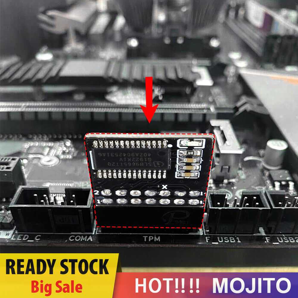 Tpm 2.0 Enkripsi Processor LPC Interface Board Kartu Remote Untuk ASUS/MSI/ASRock