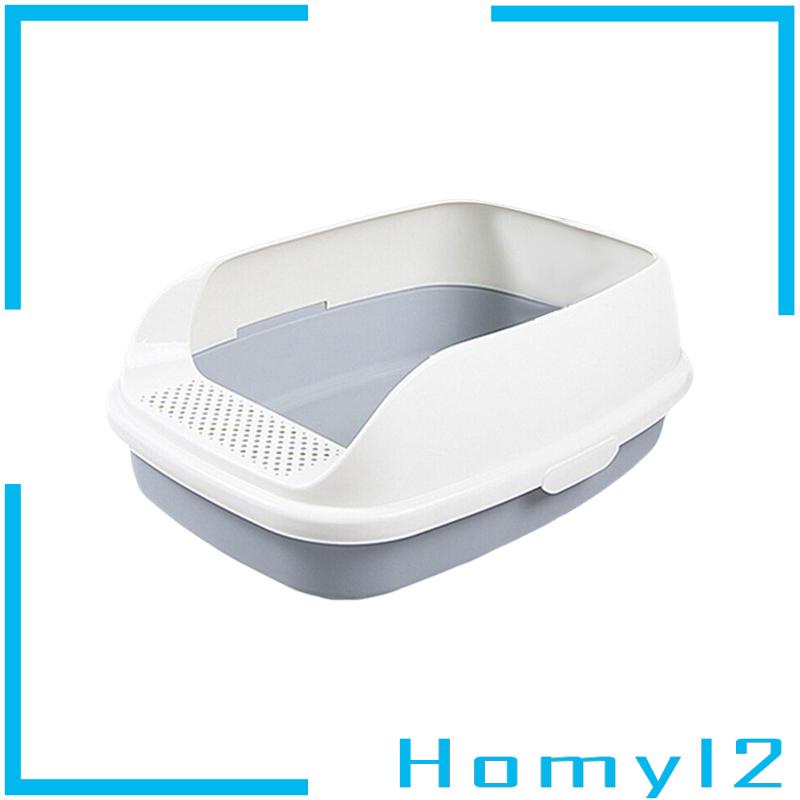 [HOMYL2] Cat Litter Box Large Bedpan Anti Percikan Pasir Kucing Buka Atas Pet Litter Tray