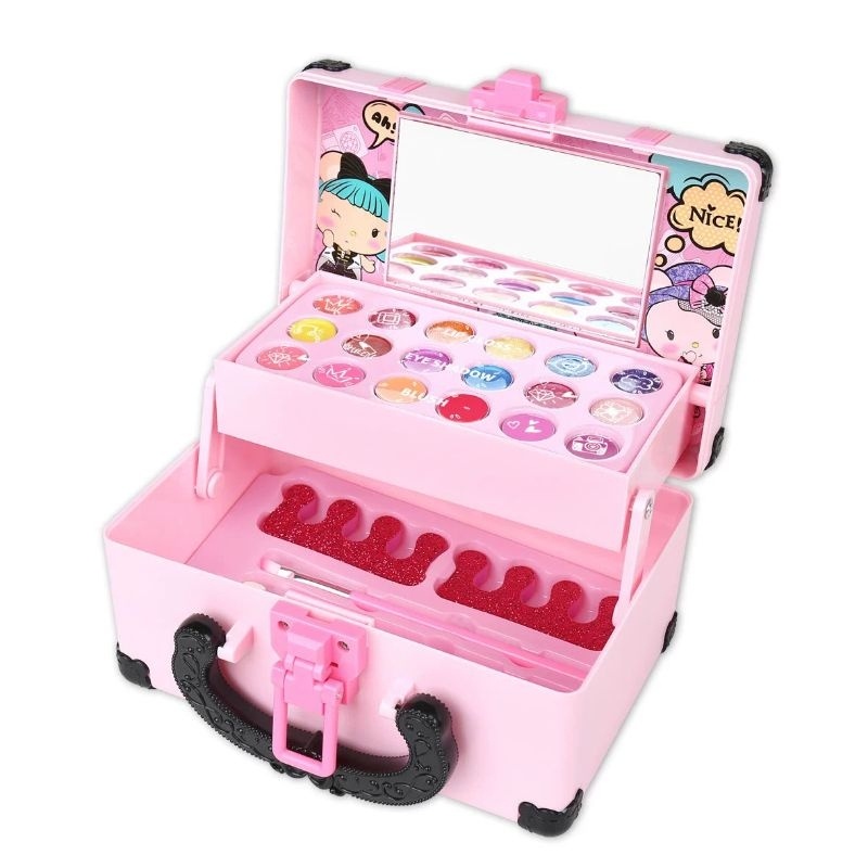 MAINAN MAKE UP ANAK PEREMPUAN MAINAN SET ANAK PEREMPUAN GIRL PRETEND PLAY MAKE UP  BLACK PINK MAINAN SET ANAK PEREMPUAN