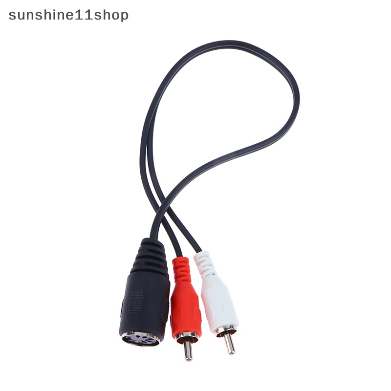 Sho 5pin Din Female To 2kabel RCA Male Plug AMP Profesional Grade Audio Kompatibel Dengan Sistem Quad Stereo Bang &amp; Olufsen Naim N