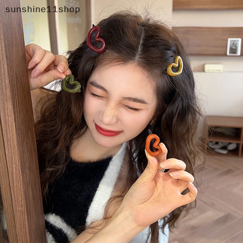 Sho 2pcs Kroean Elegan Praktis Jepit Rambut Hairgrip Hair Clip Untuk Anak Perempuan Wanita Anak Kepiting Vintage Untuk Hadiah Aksesoris Rambut N