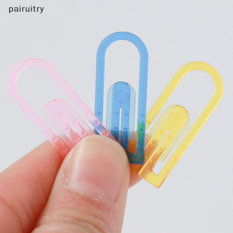 Prt 60pcs /box ABS Klip Kertas Mini Warna-Warni Kawaii Stationery Candy Color Clear Binder Klip Foto Tiket Notes Surat Paper Clip PRT