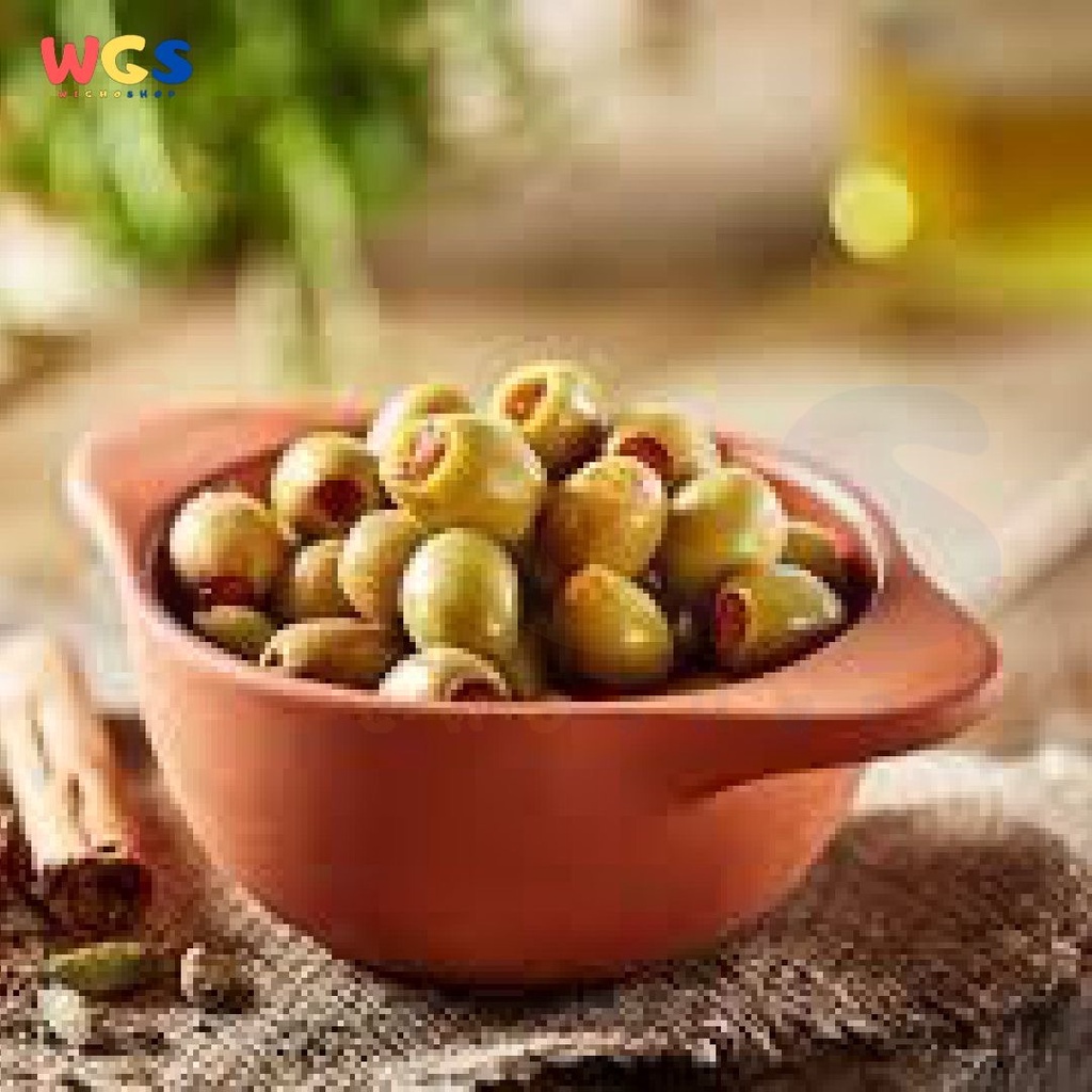 Figaro Stuffed Green Olives With Pimiento Paste 450g