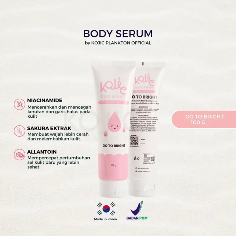 KOJIC PLANKTONBRIGHT &amp; GLOW BODY SERUM 100ml