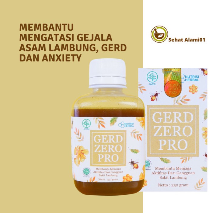 gerd zero pro lambung original obat herbal alami - gerd zero pro